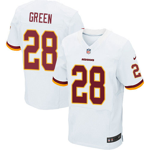 Men's Elite Darrell Green Nike Jersey White Road - #28 NFL Washington Redskins